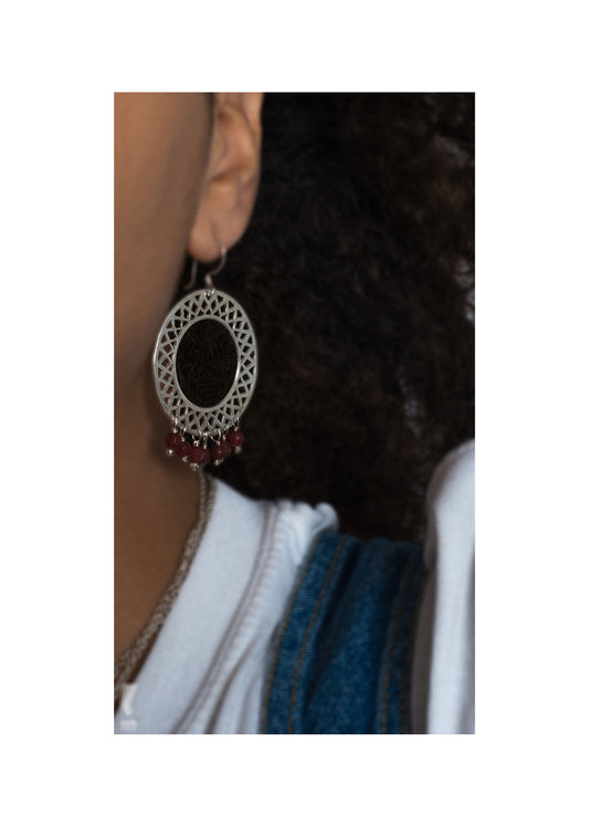 Red Stones Earrings
