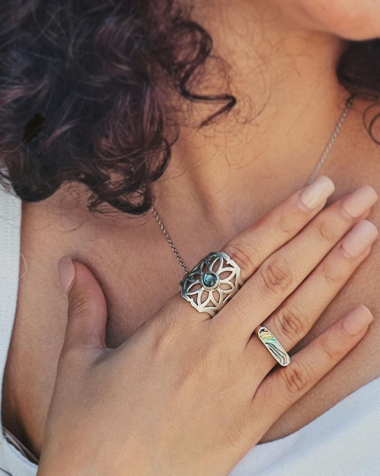 Oval Flower ring