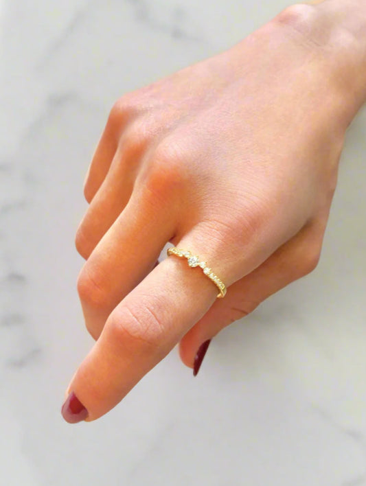 Zircon Gold Ring
