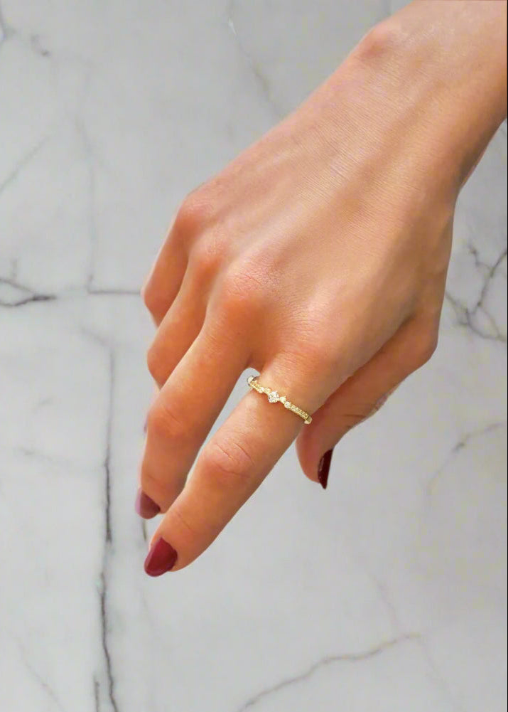 Zircon Gold Ring