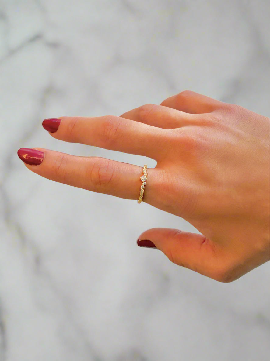 Zircon Gold Ring