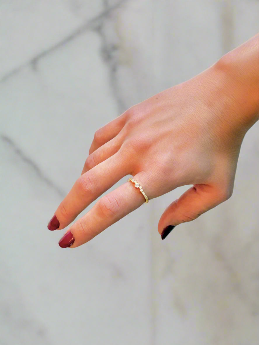 Zircon Gold Ring