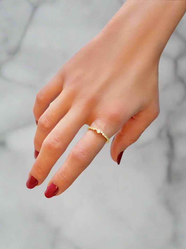 Zircon Gold Ring