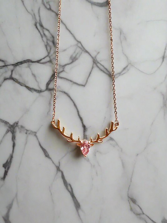 Pink Deer necklace