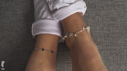 white pearls anklet