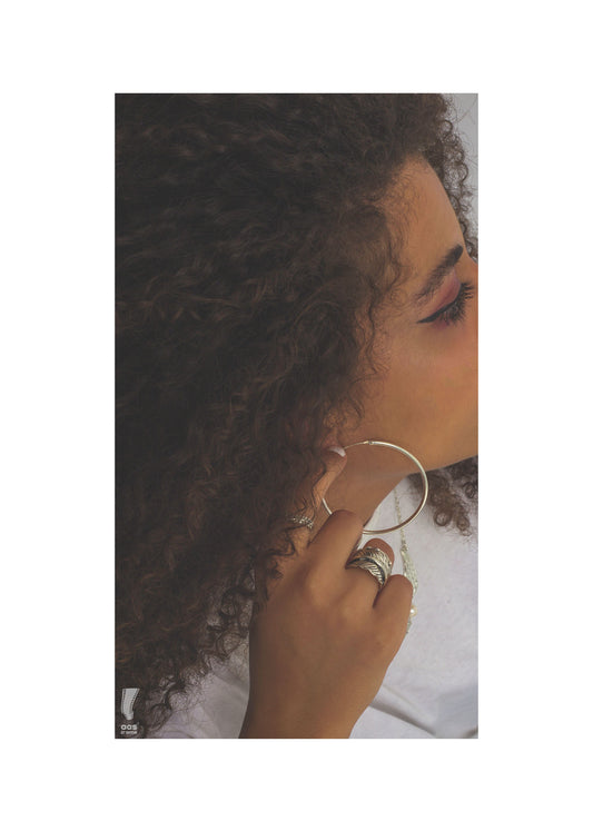 Big circular earrings